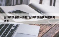 全球疫情最新大数据/全球疫情最新数据实时动态